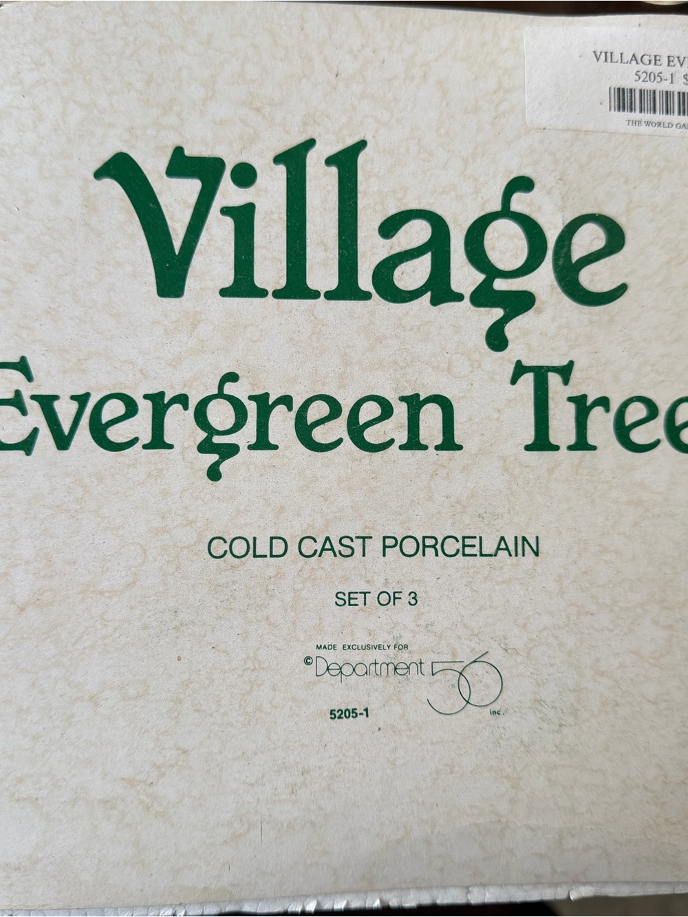 Dept 56 set of 3 Ever green trees
